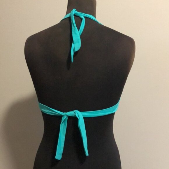 Aqua Halter Style Bikini Top/Swim Top - Picture 3 of 5